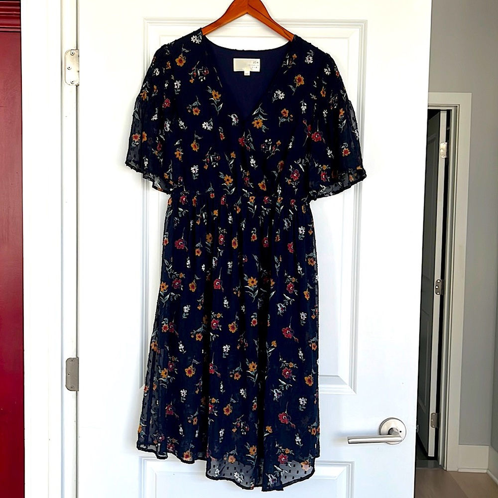 J.O.A. Floral mid length dress